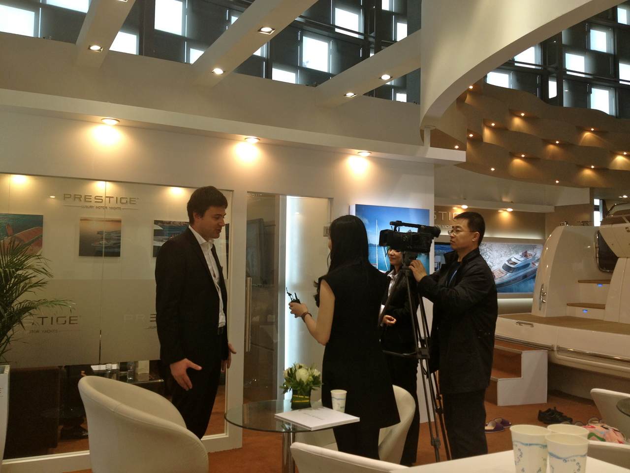 Prestige in Shanghai boat show 2013 1